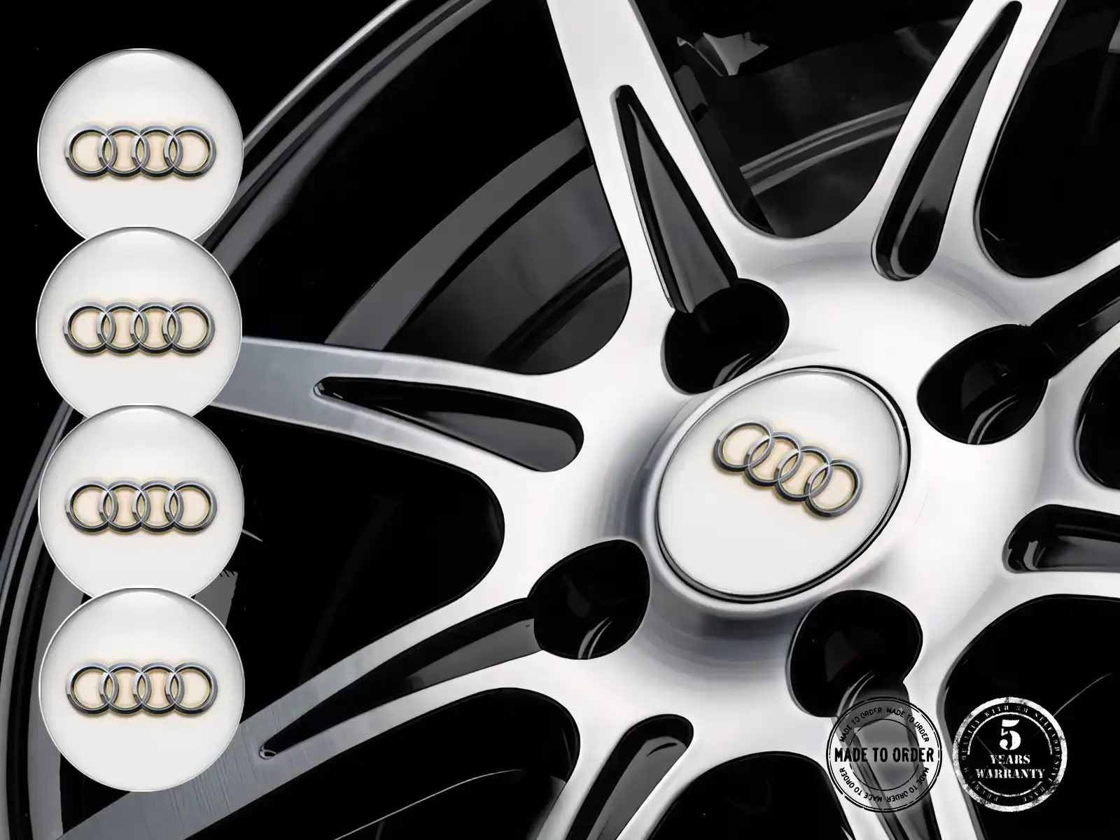 Audi Cupola Decalcomania Emblemi Coprimozzo Eleganti